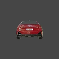 Red BMW Sedan With Black Roof And Black Alloy Wheels Front Design UK License Plate