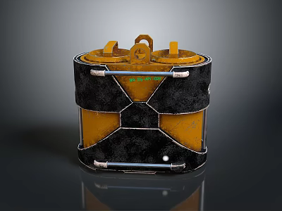 Industrial Style Capacitor Capacitor Solid Capacitor Cylindrical Capacitor Automotive Capacitor Hexagonal Texture High Voltage Capacitor Industrial Design Electronic Components 3d model