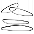 Modern Circular Metal Rings Chandelier with Multiple Hoops for Interior Design 3d model