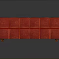 Stylish Modern Red Modular Sofa with Velvet Upholstery and Block Design