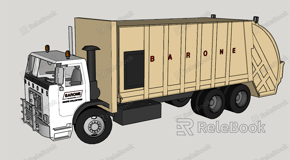 Modern garbage truck model