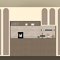 Modern Light Wood Sideboard Design With Cabinets Drawers And Open Shelves