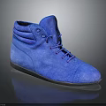 Comfortable Blue Suede High Top Lace Up Shoes For Casual Daily Wear