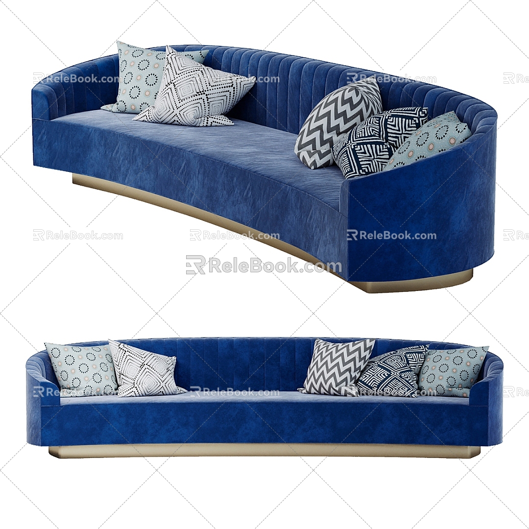 Art Deco Sofa 3d model