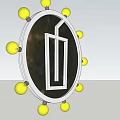 Modern Stylish Decorative Light With Round Design And Yellow Decorative Balls For Home Decoration