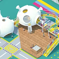 Creative Outdoor Playground Equipment For Kids With Climbing Slide Safe Structure And Interactive Design