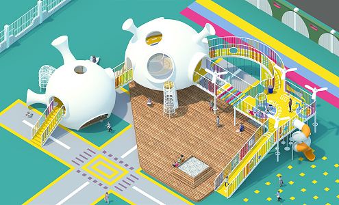 Modern amusement equipment non-standard amusement facilities 3d model