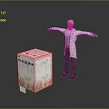 Blonde Haired Scientist With Blue Gloves Standing Next To Biological Sample Container