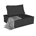 Modern single person sofa leisure sofa tofu block sofa module sofa 3d model