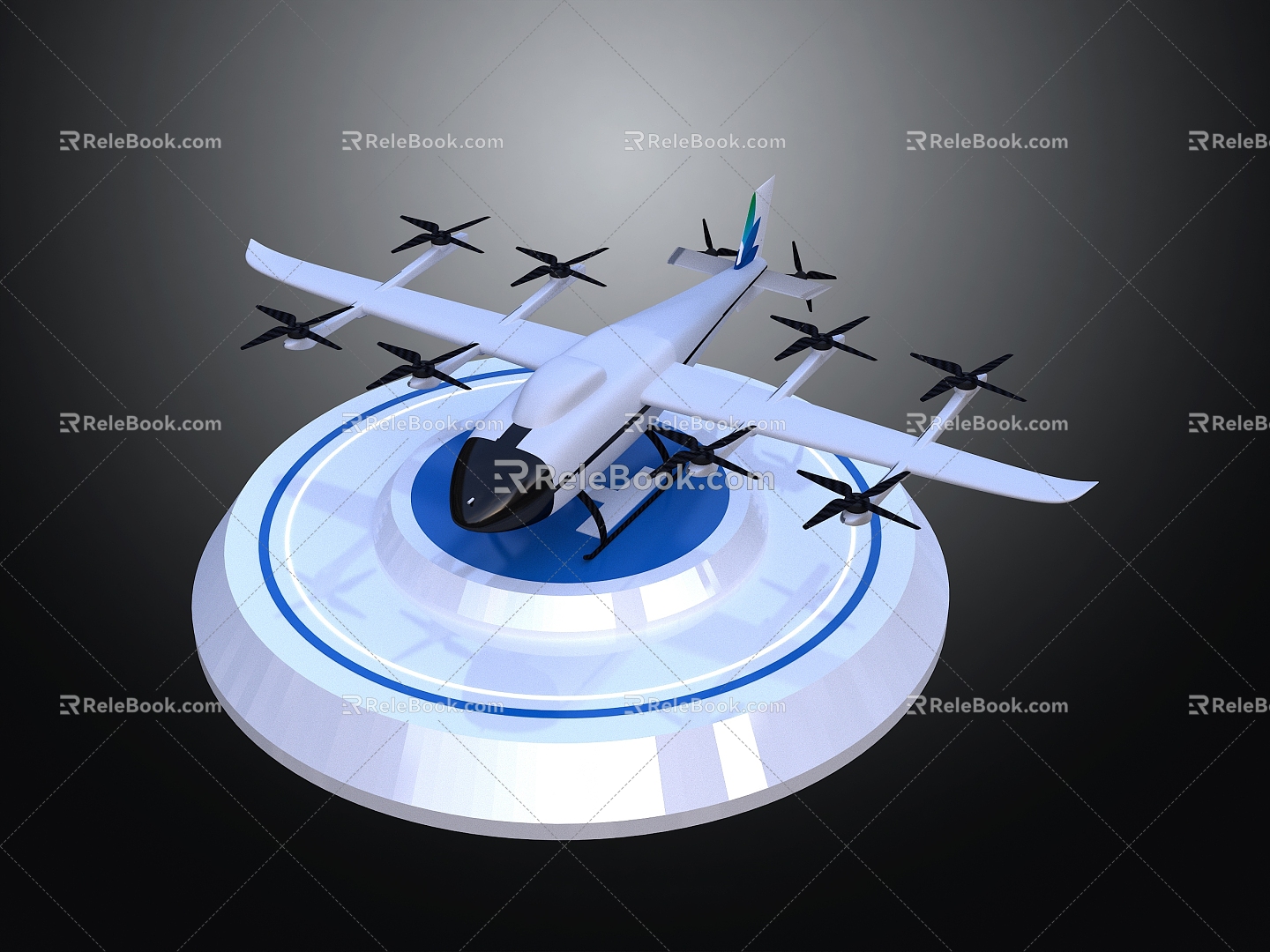 Aircraft Vertical Aircraft Elevator Aviation Aircraft New Energy Aircraft Helicopter Intelligent Driving Electric Vertical UAV Single Wing Force Slurry 3d model