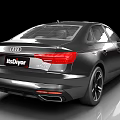 Audi Black Sedan With Sporty Front Grille And Alloy Wheels Design