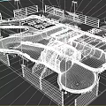 Outdoor Skate Park Design Featuring Ramps Stairs Rails Lights And Graffiti Covered Terrain