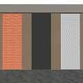 Modern Wall Paneling In Orange Black White Designs 3d model