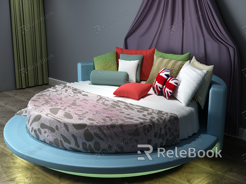 Modern Round Bed Round Table model