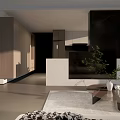 Modern Kitchen Interior Design With Marble Island Black Gray Cabinets And Appliances