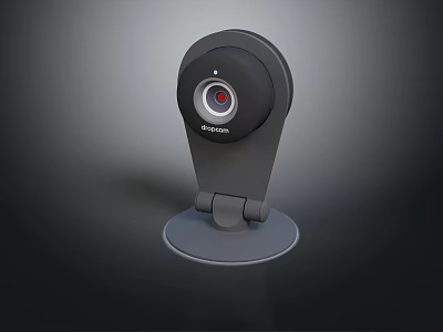 Hikvision Projection Monitoring Camera With Desktop Stand And HD Security Lens Design 3d model