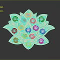 Lotus Shaped Pink Gemstone Brooch Fashion Clothing Accessory With White Base