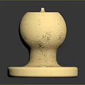 Golden Ball Shaped Hardware Tool Base with Screw Holes and Durable Construction
