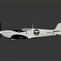 Vintage Silver Propeller Airplane Model with Wide Wings and Cockpit on Dark Reflective Surface