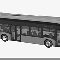 Modern City Bus Exterior With Large Windows Double Doors And White Body Design