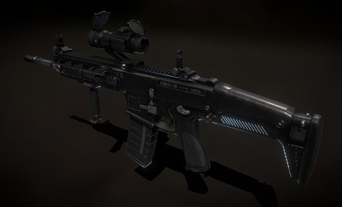 automatic rifle 3d model