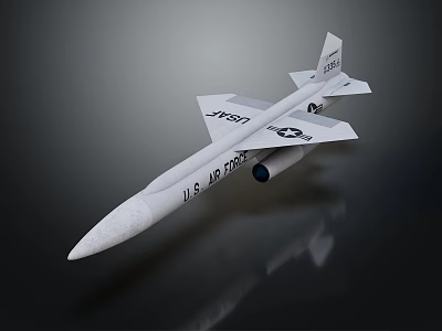 U.S. Air Force F-100 Fighter Jet Military Weapon With Design Features And Markings 3d model