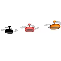 Stylish Air Cooler Fans In Black Pink And Orange Colors For Home Use