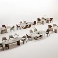 Luxury Stone Table and Chair Combination Dining Table and Chair Combination Negotiation Table and Chair Combination Meeting Table and Chair Combination Reception Table and Chair Combination Luxury Stone Table and Chair Combination 3d model