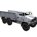 Heavy Duty Military Truck With Six Wheels And Open Cargo Bed
