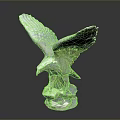 Majestic Eagle Statue with Spread Wings Perched on Rock Base 3d model