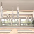 Spacious Yoga Studio With Hanging Hammocks Yoga Mats And Large Windows Green Plants View