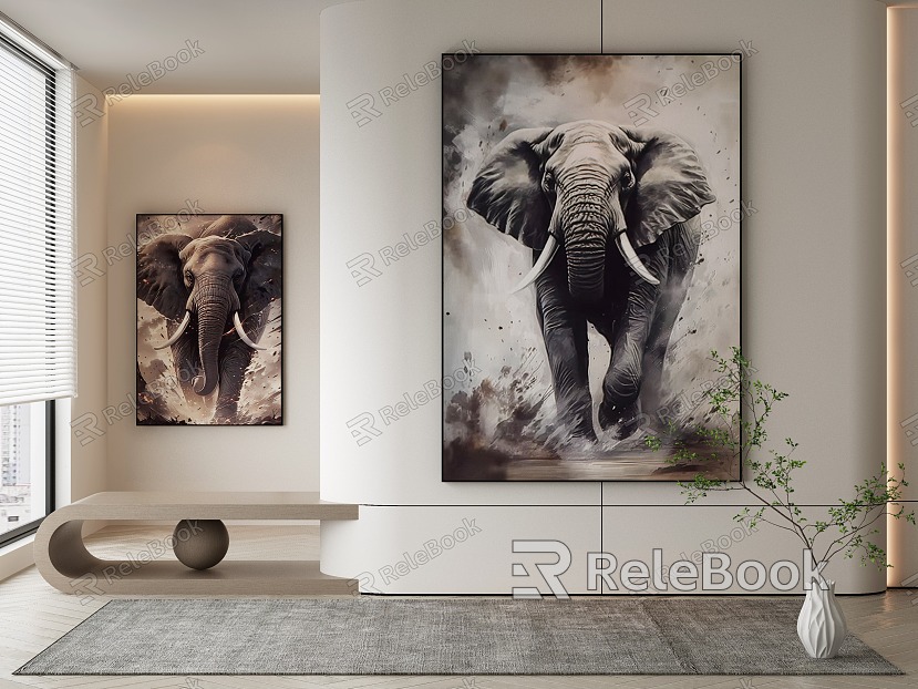 Modern Animal Painting Decorative Painting model