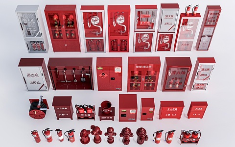 Fire Hydrant Fire Equipment Fire Equipment Fire Extinguisher Mini Fire Station Fire Hydrant 3d model