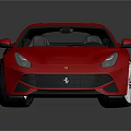 Red Sports Car With Sleek Design Black Interior Silver Wheels And Reflective Surface