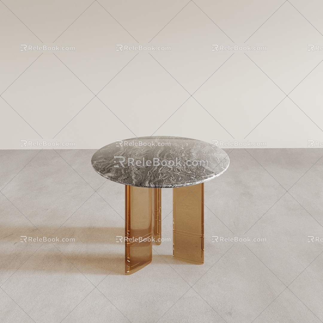 Side Table Round Table Coffee Table Round Table Low Table 3d model