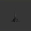 Fierce Giant Monster 3D Model With Open Mouth Spiked Back And Textured Skin