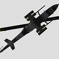 Armed Military Attack Helicopter Featuring Camouflage Paint Cockpit And Weapon Systems