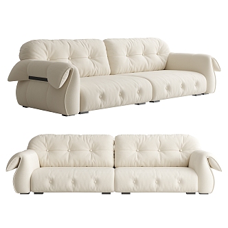 Cream wind sofa 3d model