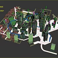 Future Architecture Urban Cityscape With Tall Modern Buildings And Green Connections