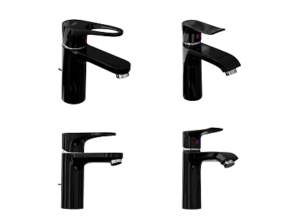 Modern Black Faucet Design With Sleek Single Handle And Contemporary Finish 3d model