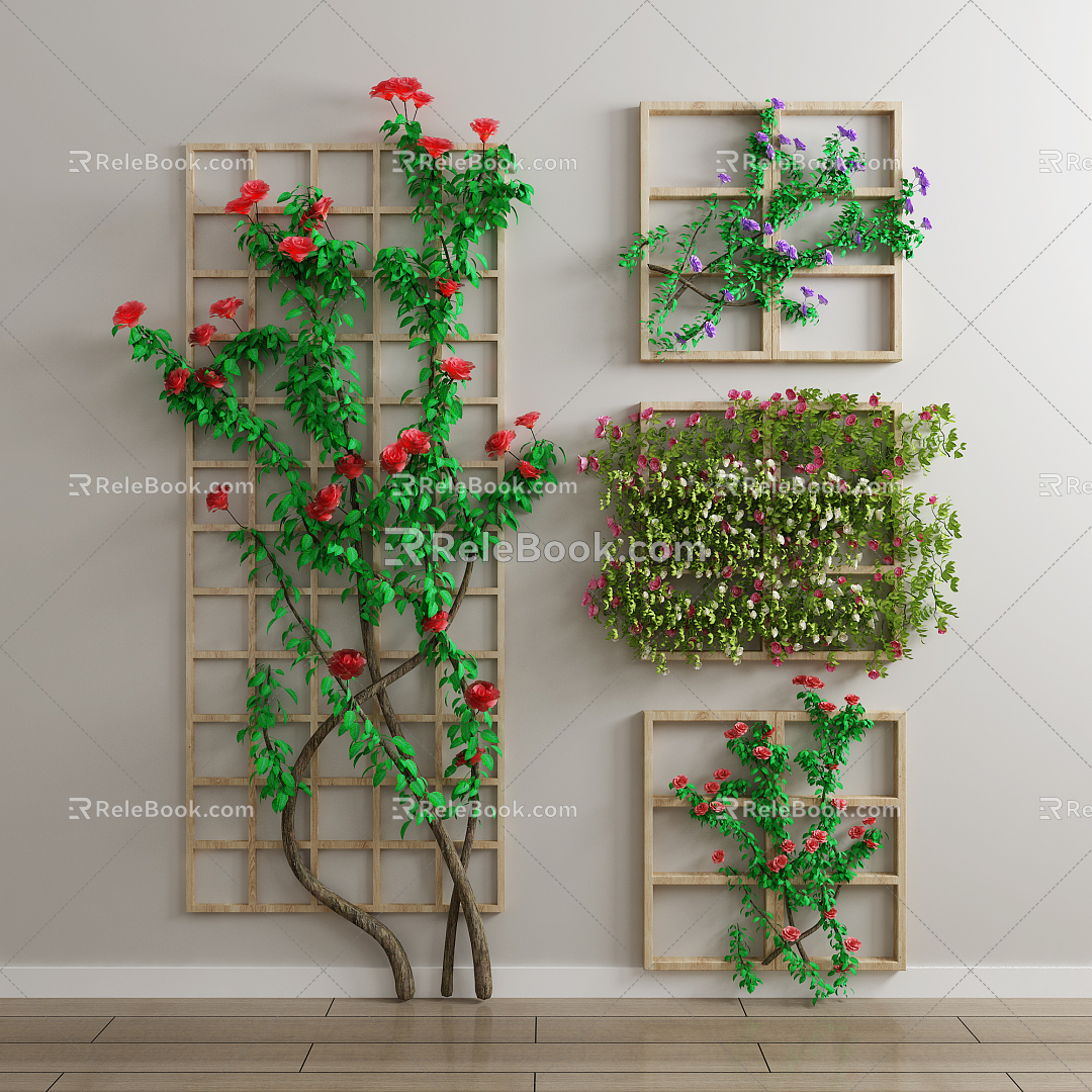 Modern Plant Wall Green Plant 3d model