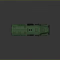 Green Military Vehicle With Six Wheels Armored Body Windows And Front Lights