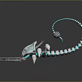 Detailed Mechanical Scorpion Design With Metallic Body And Glowing Blue Accents