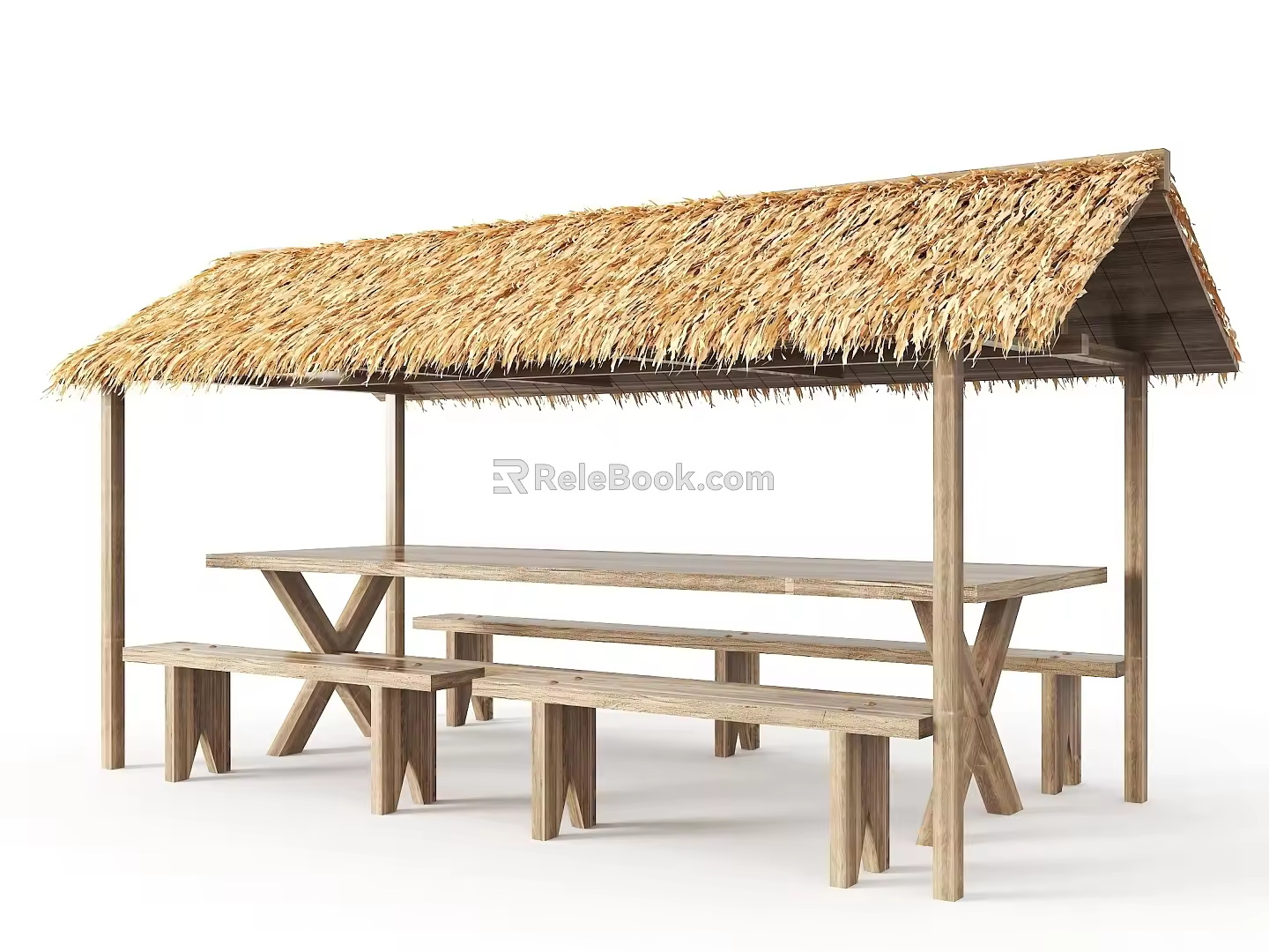 Chinese-style thatched cottage thatched pavilion Chinese-style rest pavilion viewing pavilion wooden pavilion 3d model