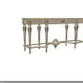 Classic Carved Console Table With Column Legs And Ornate Base Details 3d model