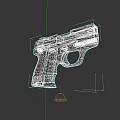 3D Rendered Modern Pistol With Grip Barrel Trigger And Black Background