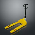 Yellow Manual Pallet Truck with Ergonomic Handle and Steel Forks for Warehouse Use