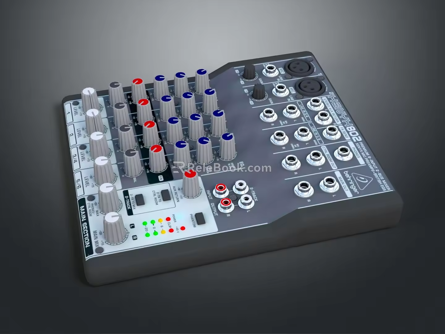 Modern Synthesizer Portable Synthesizer Mixer Reverberator 3d model