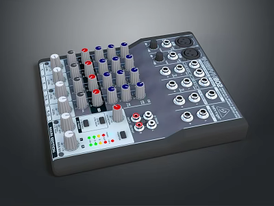 Professional Audio Mixer Console With Multiple Knobs And Input Ports For Musical Instruments 3d model