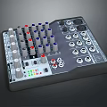 Modern Synthesizer Portable Synthesizer Mixer Reverberator 3d model